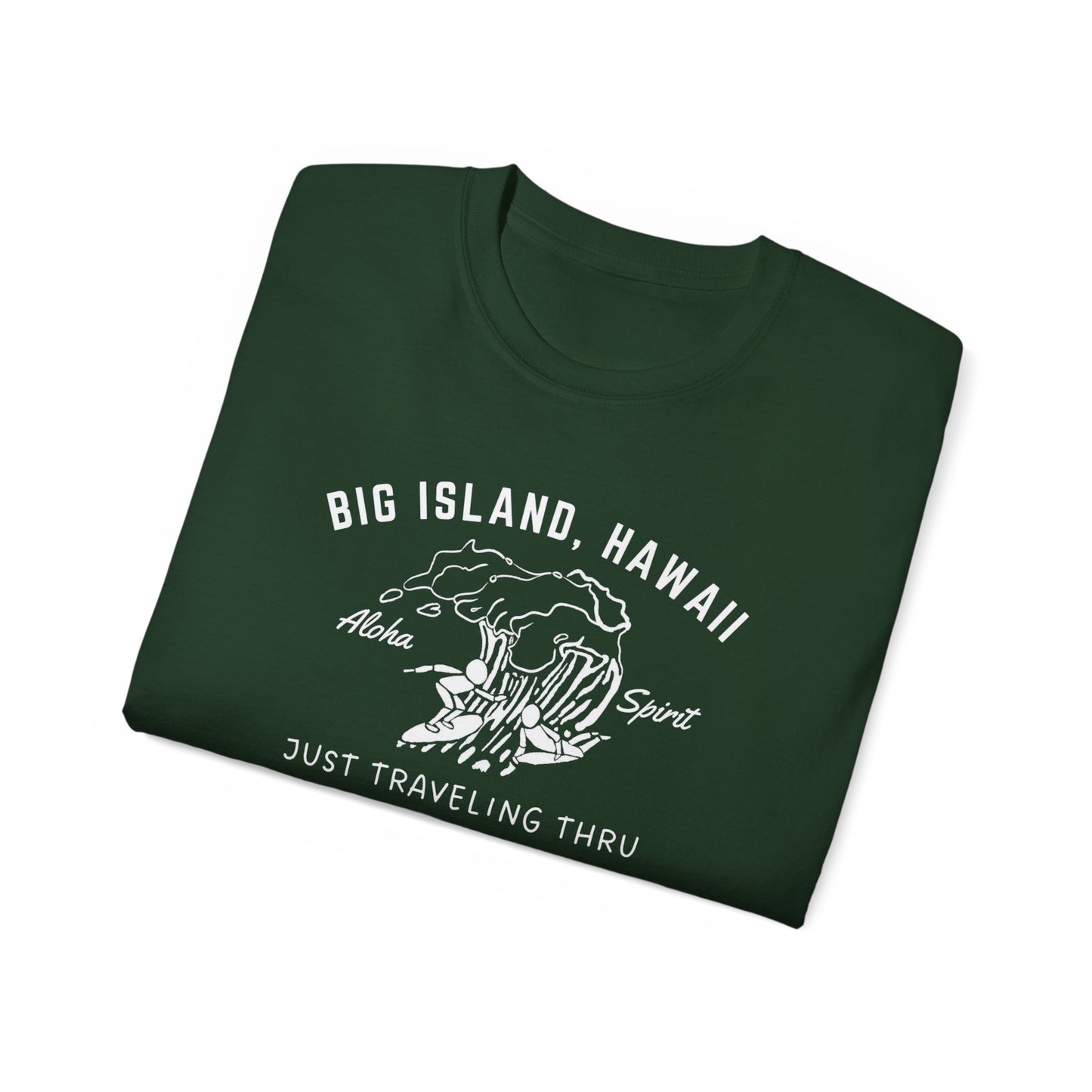 πββοΈπββοΈ "Big Island Hawaii Surfing Duo: Aloha Spirit, Just Traveling Thru Surfers Club Tee" πΊπ