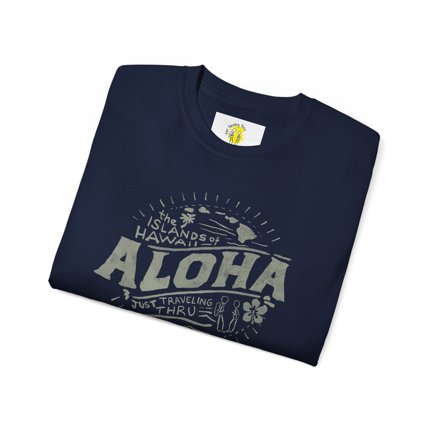 πΊ Aloha Hawaiian Islands T-Shirt: Just Traveling Thru π΄