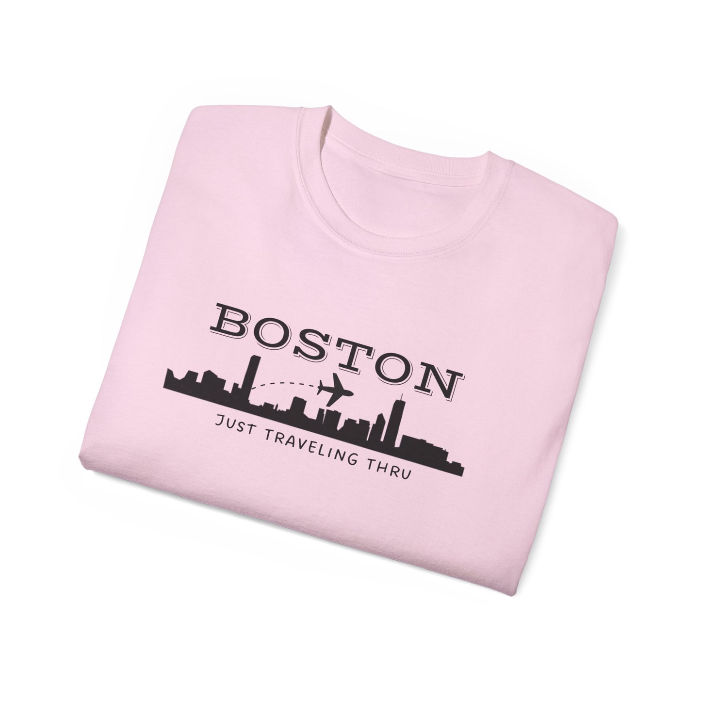 Just Traveling Thru - Boston Skyline - Unisex Tee