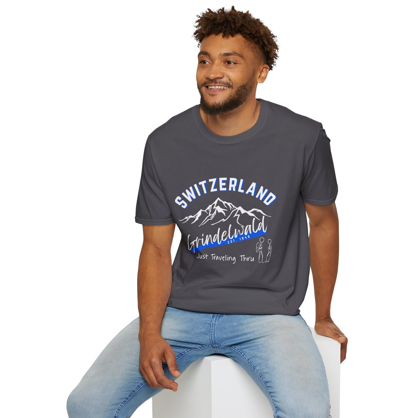 ποΈβοΈ "Grindelwald, Switzerland Est. 1841: Just Traveling Thru Alpine Adventure Tee" π βοΈ