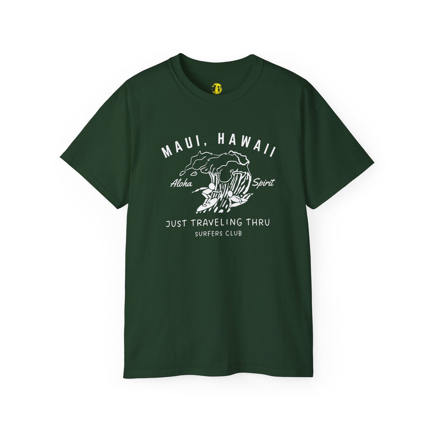 πββοΈπββοΈ "Maui Hawaii Surfing Duo: Aloha Spirit, Just Traveling Thru Surfers Club Tee" πΊπ