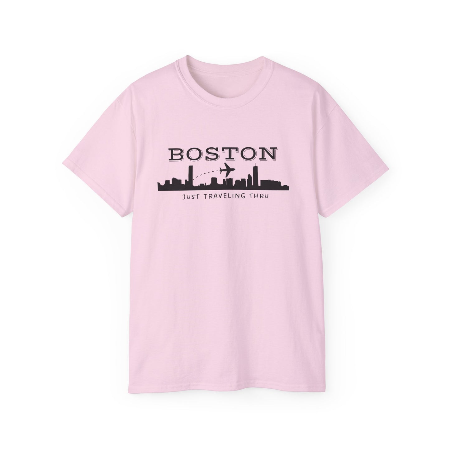 Just Traveling Thru - Boston Skyline - Unisex Tee