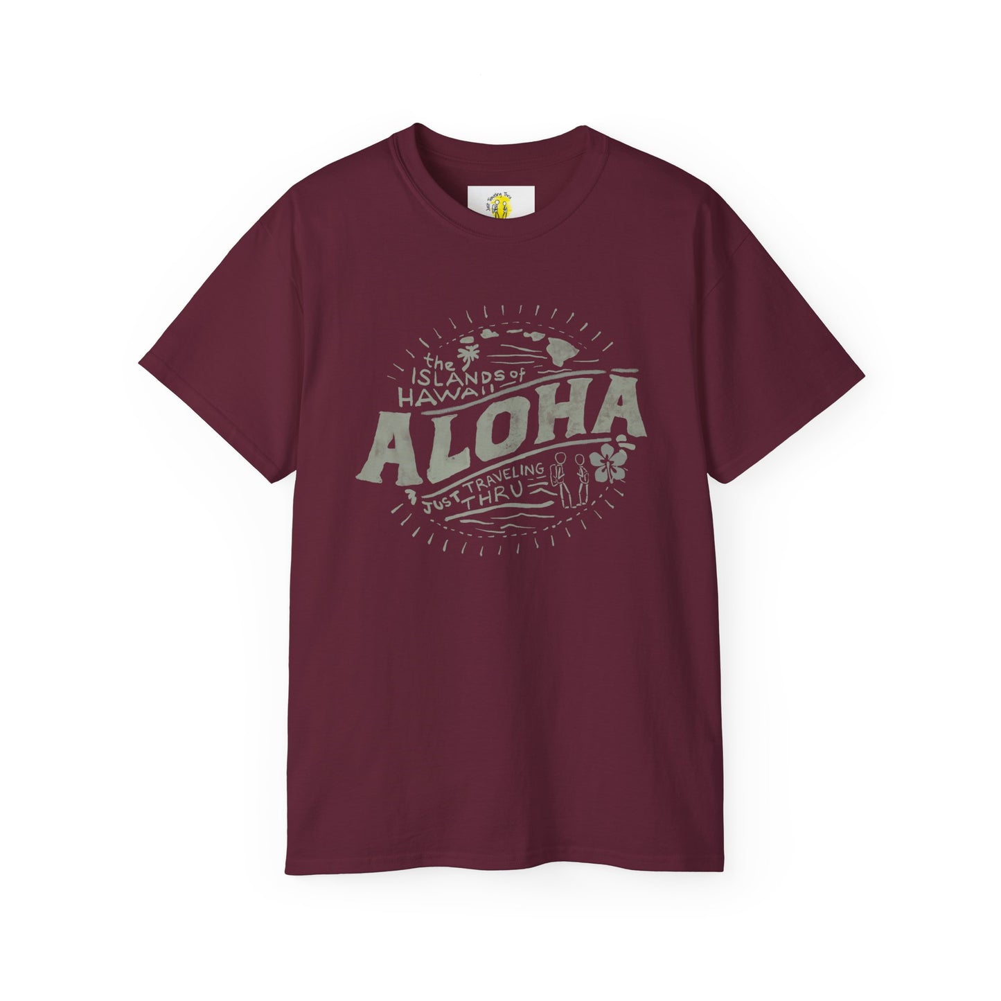 πΊ Aloha Hawaiian Islands T-Shirt: Just Traveling Thru π΄