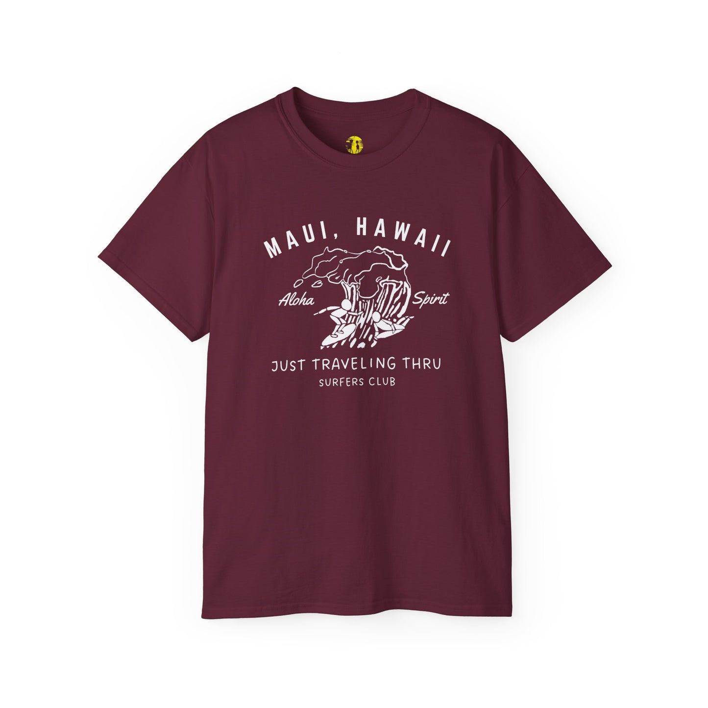 πββοΈπββοΈ "Maui Hawaii Surfing Duo: Aloha Spirit, Just Traveling Thru Surfers Club Tee" πΊπ