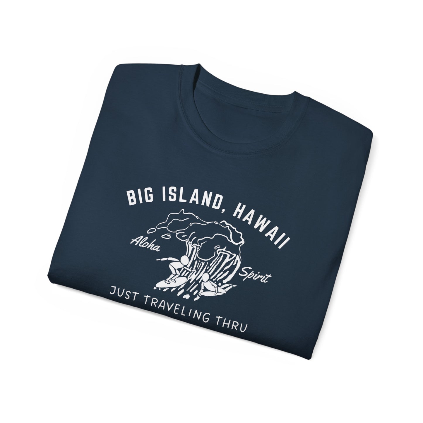 πββοΈπββοΈ "Big Island Hawaii Surfing Duo: Aloha Spirit, Just Traveling Thru Surfers Club Tee" πΊπ