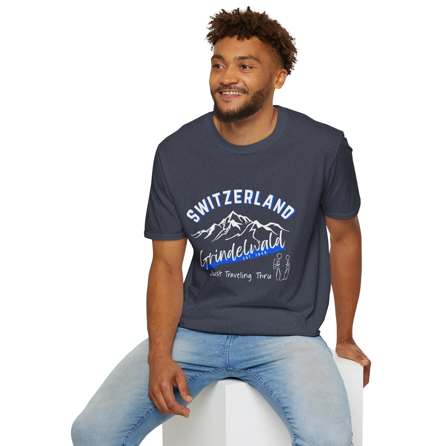ποΈβοΈ "Grindelwald, Switzerland Est. 1841: Just Traveling Thru Alpine Adventure Tee" π βοΈ
