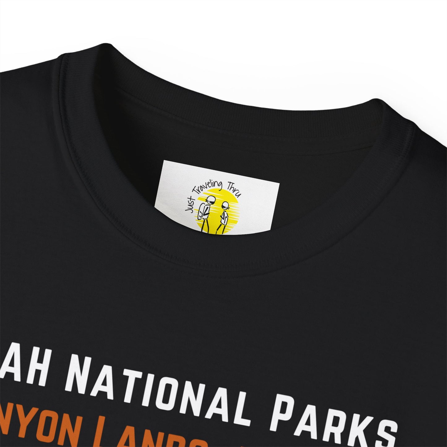 ποΈποΈ "Utah National Parks Adventure Tee: Arches, Zion, Canyonlands, Bryce Canyon, Capitol Reef - Just Traveling Thru" πβοΈ