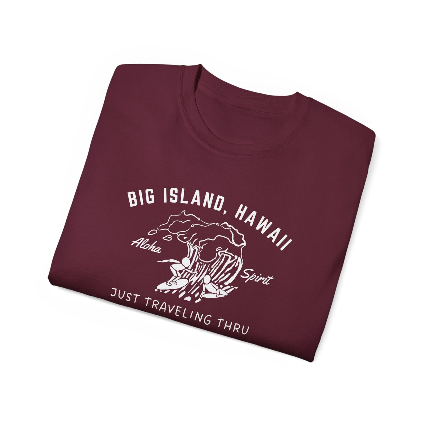 πββοΈπββοΈ "Big Island Hawaii Surfing Duo: Aloha Spirit, Just Traveling Thru Surfers Club Tee" πΊπ