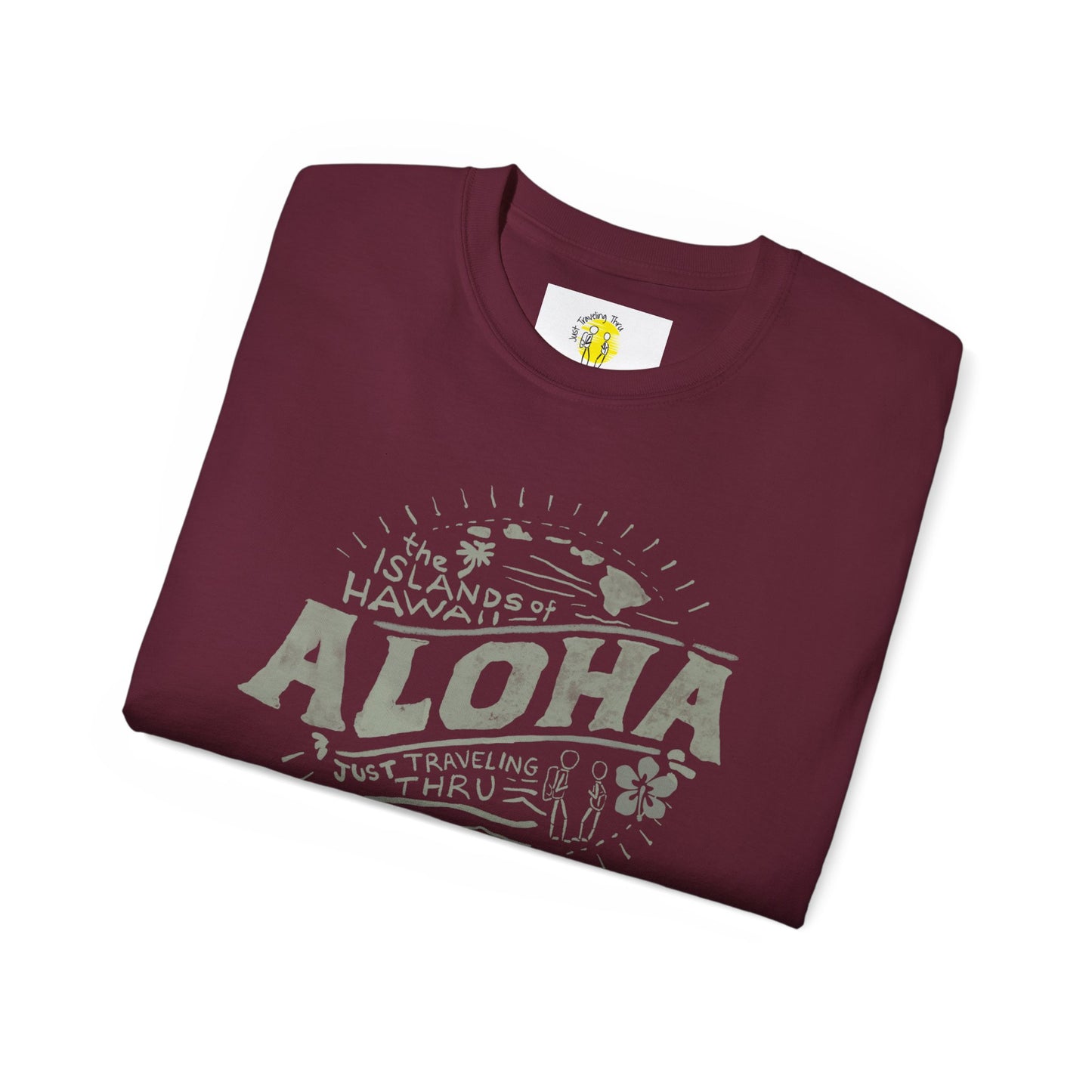 πΊ Aloha Hawaiian Islands T-Shirt: Just Traveling Thru π΄