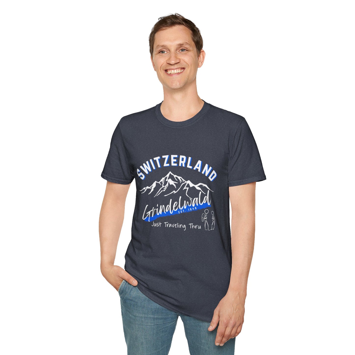 ποΈβοΈ "Grindelwald, Switzerland Est. 1841: Just Traveling Thru Alpine Adventure Tee" π βοΈ