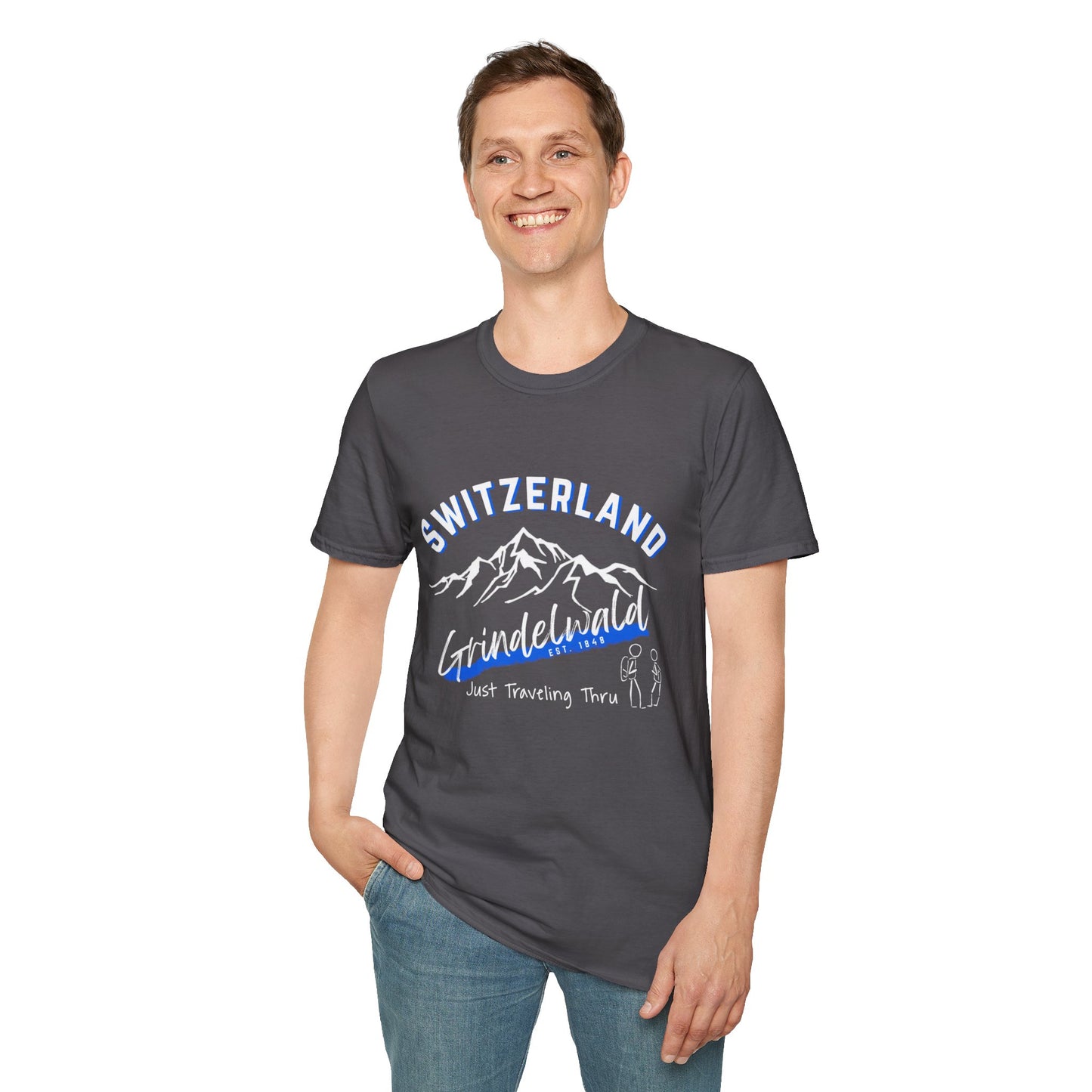 ποΈβοΈ "Grindelwald, Switzerland Est. 1841: Just Traveling Thru Alpine Adventure Tee" π βοΈ