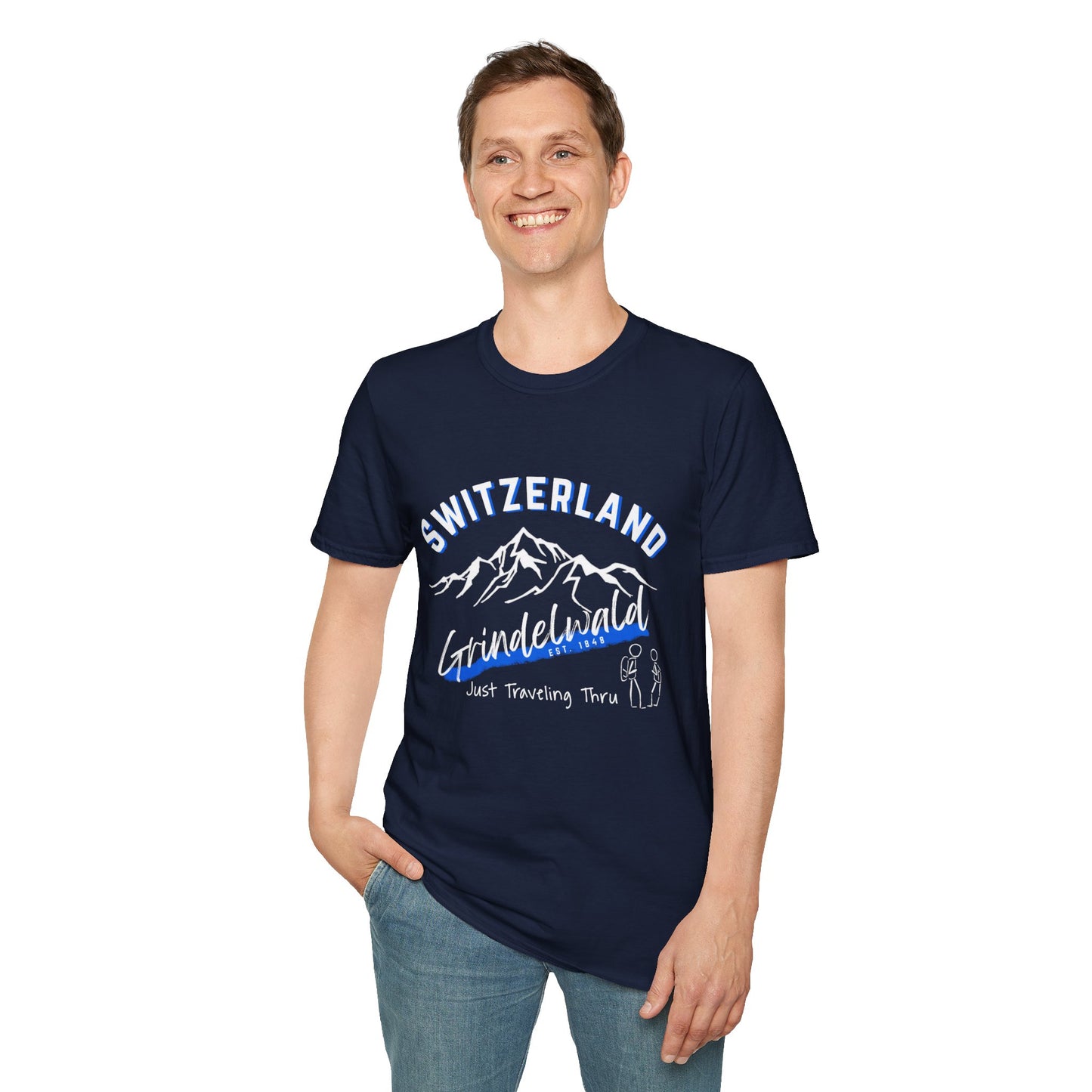 ποΈβοΈ "Grindelwald, Switzerland Est. 1841: Just Traveling Thru Alpine Adventure Tee" π βοΈ
