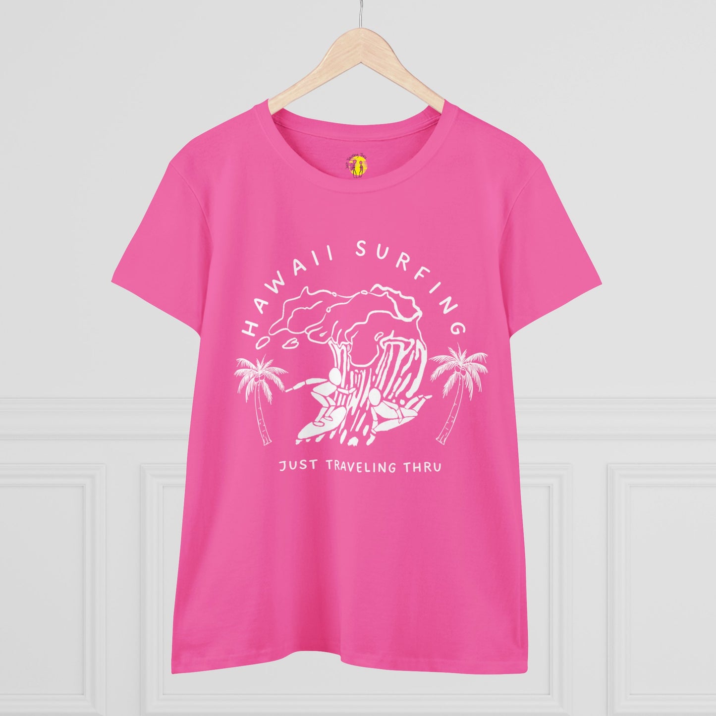πΊπββοΈ "Hawaii Surfing Adventure: Just Traveling Thru Woman's Tee" πβοΈ