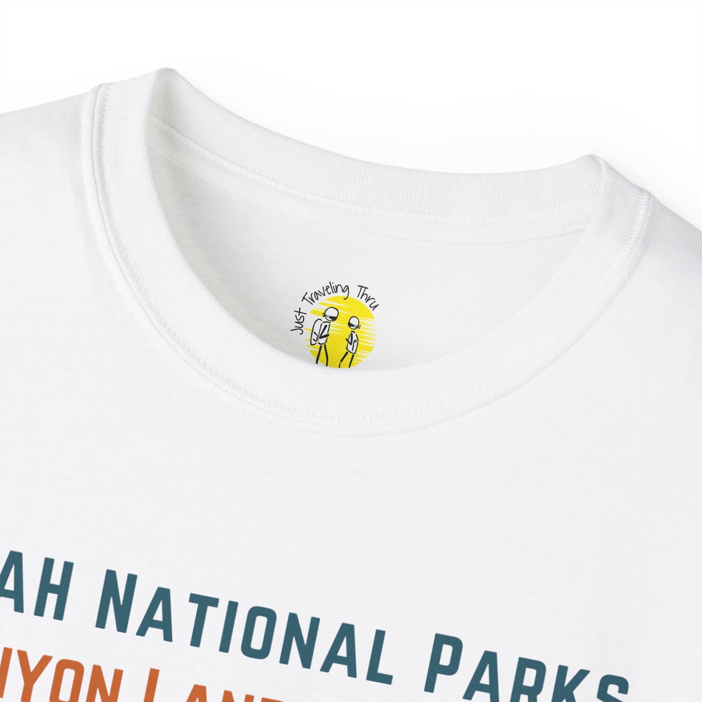 ποΈποΈ "Utah National Parks Adventure Tee: Arches, Zion, Canyonlands, Bryce Canyon, Capitol Reef - Just Traveling Thru" πβοΈ