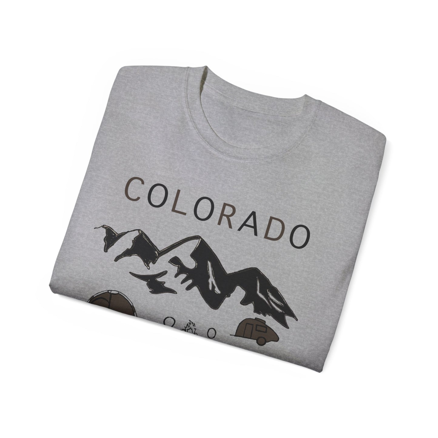 Colorado Camping - Just Traveling Thru - Unisex Ultra Cotton Tee