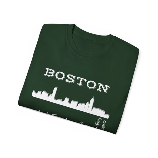 Just Traveling Thru - Boston Skyline - Unisex Tee