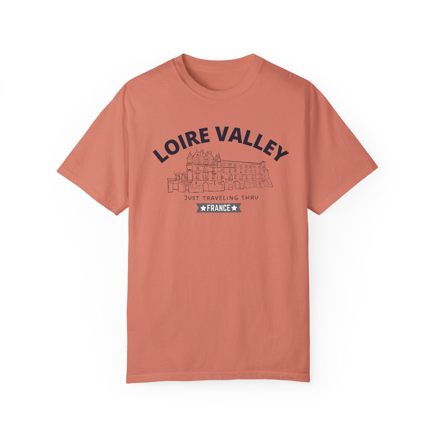 🏰🇫🇷 "Loire Valley Wanderlust: Just Traveling Thru France Tee" 🌍👕