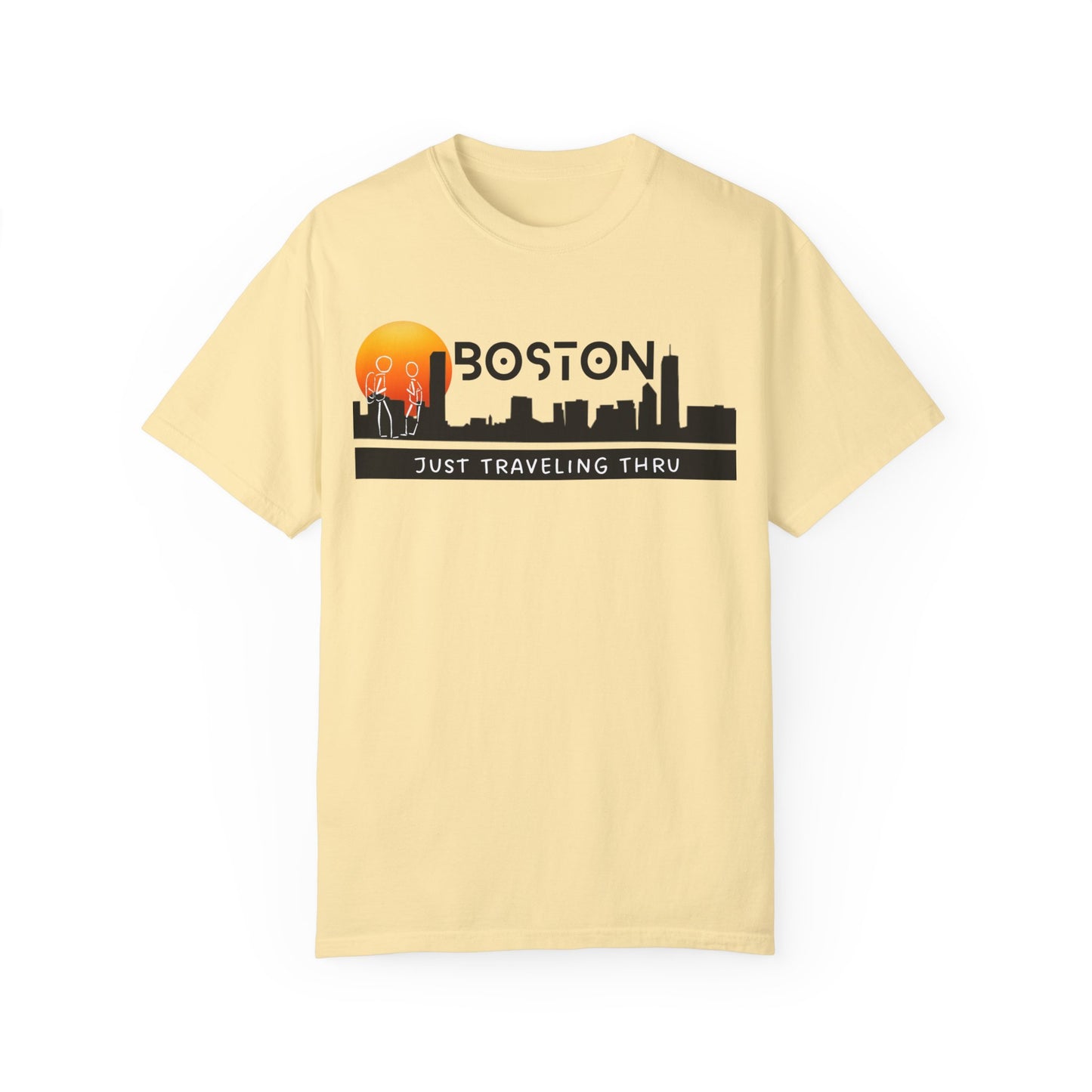 Boston Sunset Skyline: Just Traveling Thru Urban Adventure Tee