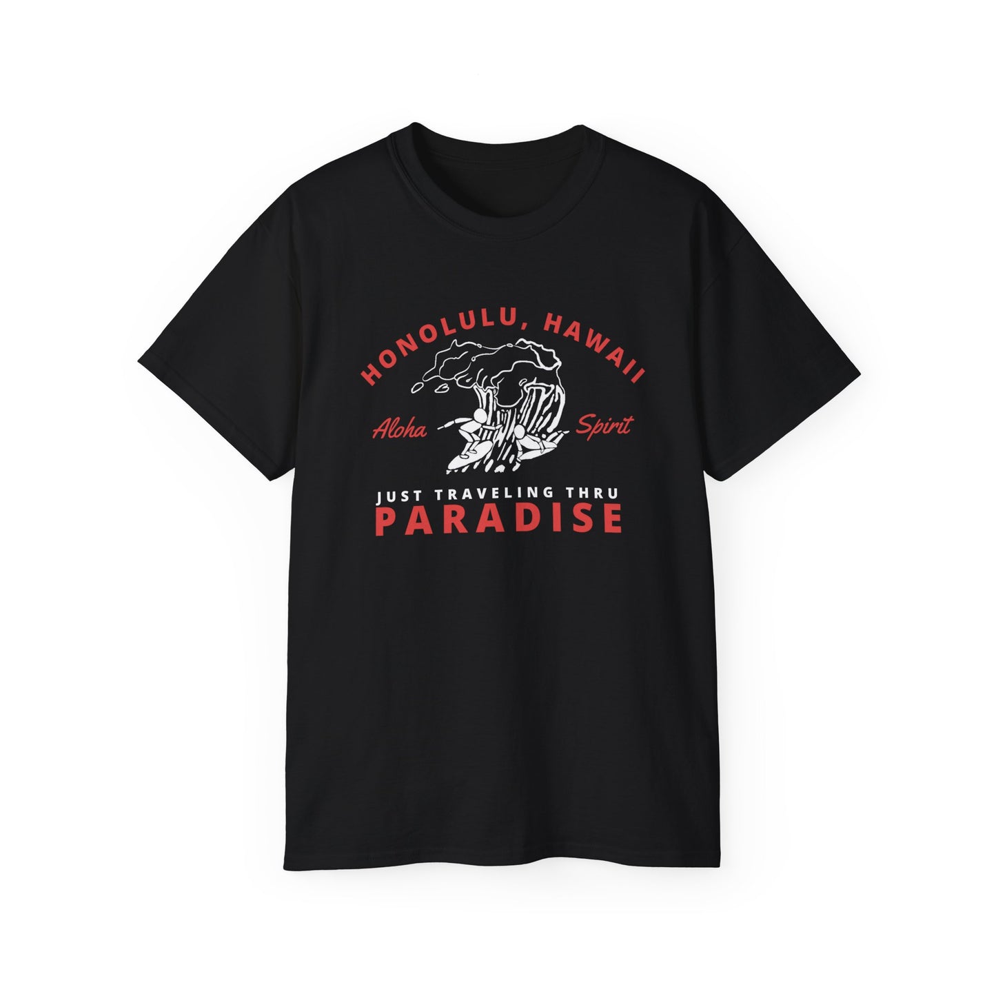 Honolulu Hawaii Surf Bliss: Just Traveling Thru Paradise Tee