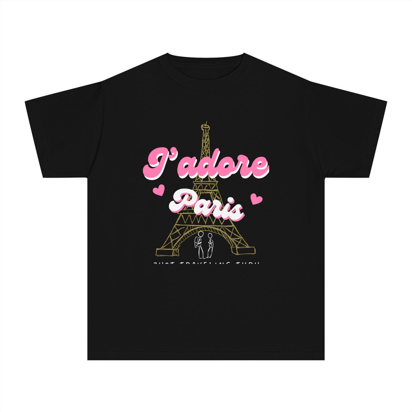 🗼💖 "J'adore Paris: Just Traveling Thru Kids Tee for Little Explorers!" 🌍👧