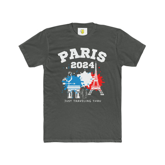 🇫🇷🏆 "Men's Paris 2024 Olympics Edition: Just Traveling Thru Pride Tee" 🗼👕