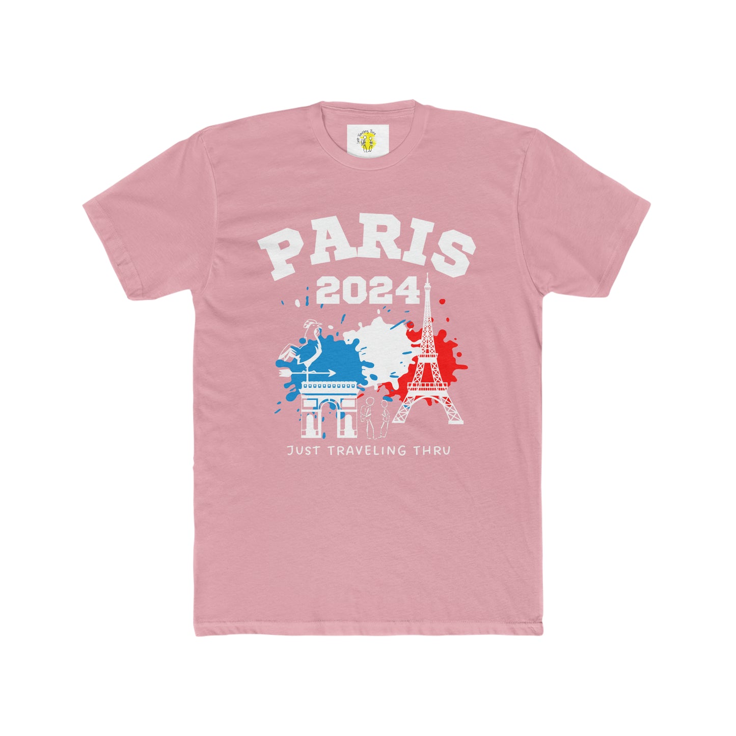 🇫🇷🏆 "Men's Paris 2024 Olympics Edition: Just Traveling Thru Pride Tee" 🗼👕