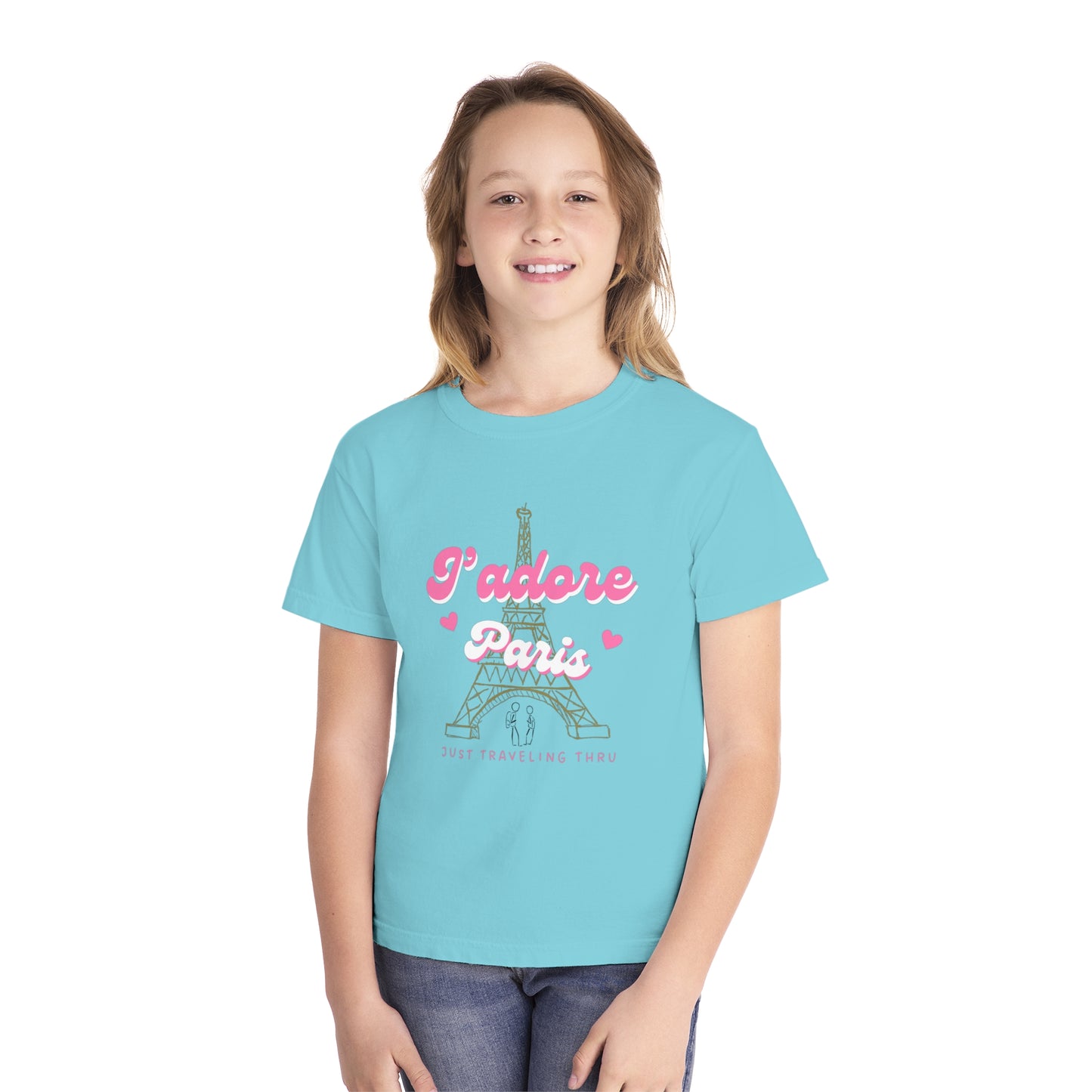 🗼💖 "J'adore Paris: Just Traveling Thru Kids Tee for Little Explorers!" 🌍👧