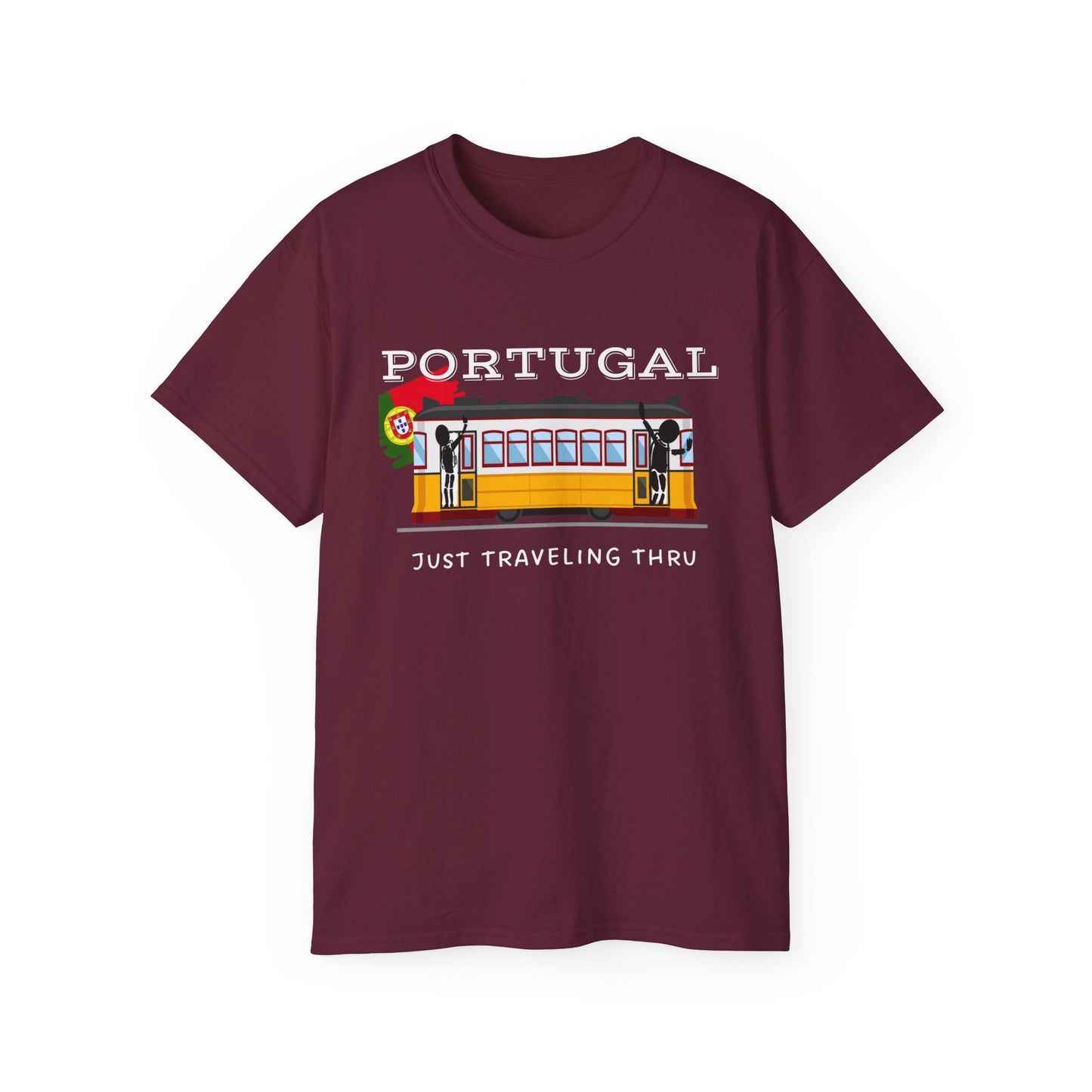 Portugal Just Traveling Thru Lisbon Trolley T-Shirt