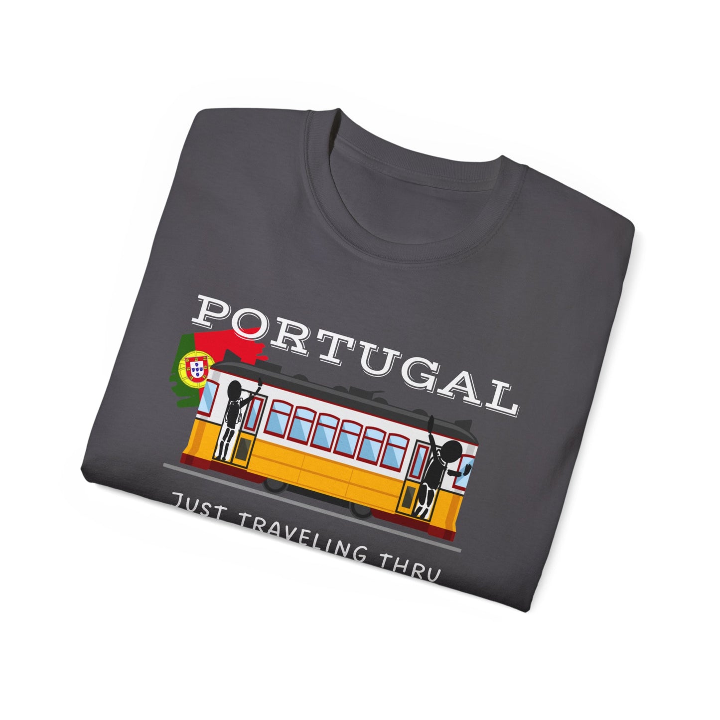 Portugal Just Traveling Thru Lisbon Trolley T-Shirt