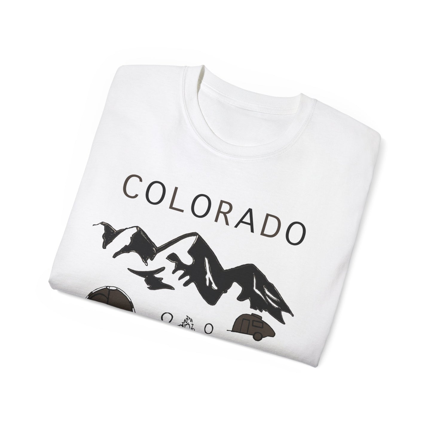 Colorado Camping - Just Traveling Thru - Unisex Ultra Cotton Tee