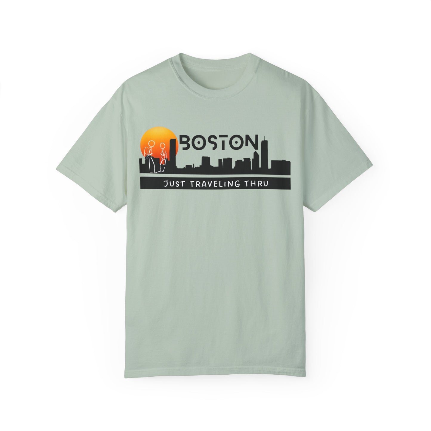 Boston Sunset Skyline: Just Traveling Thru Urban Adventure Tee