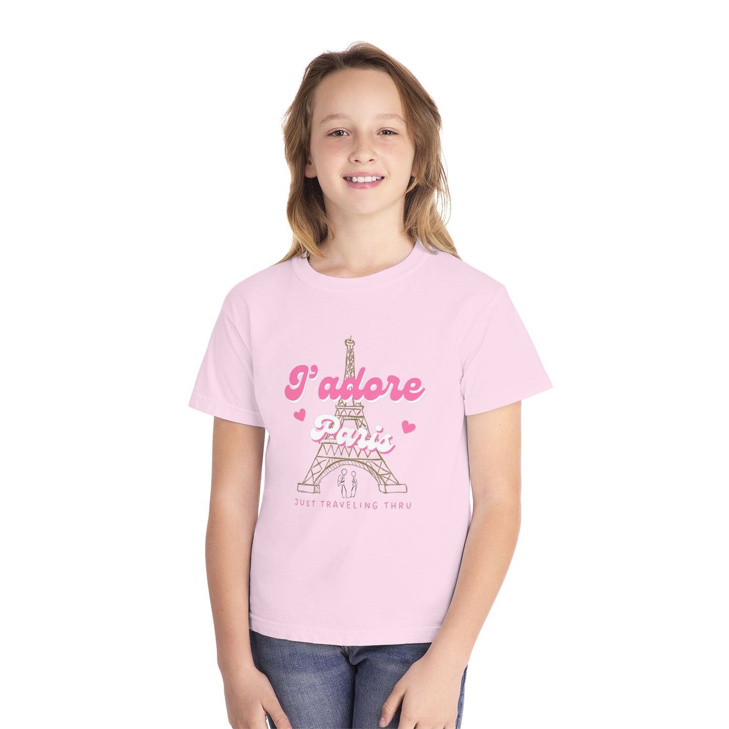 🗼💖 "J'adore Paris: Just Traveling Thru Kids Tee for Little Explorers!" 🌍👧