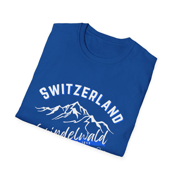🏔️❄️ "Grindelwald, Switzerland Est. 1841: Just Traveling Thru Alpine Adventure Tee" 🚠✈️