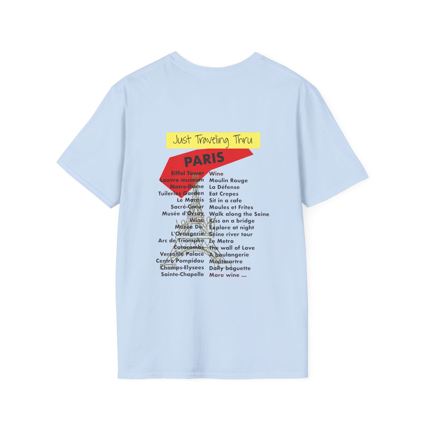 Paris Tour T-shirt - Show your love of all things paris.