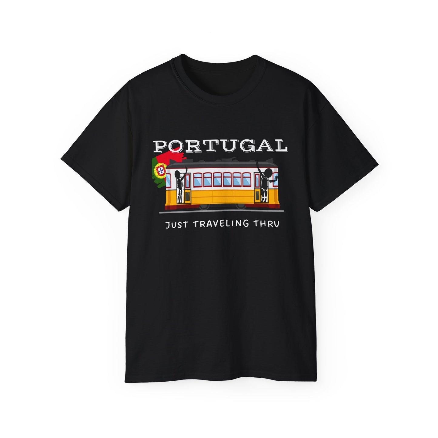 Portugal Just Traveling Thru Lisbon Trolley T-Shirt