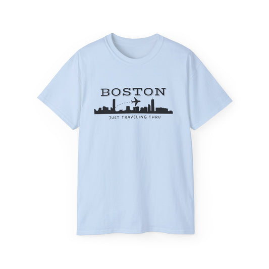 Just Traveling Thru - Boston Skyline - Unisex Tee